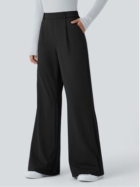 Halara Flex DayStretch High Waisted Pocket Work Flare Pants Black Size XL